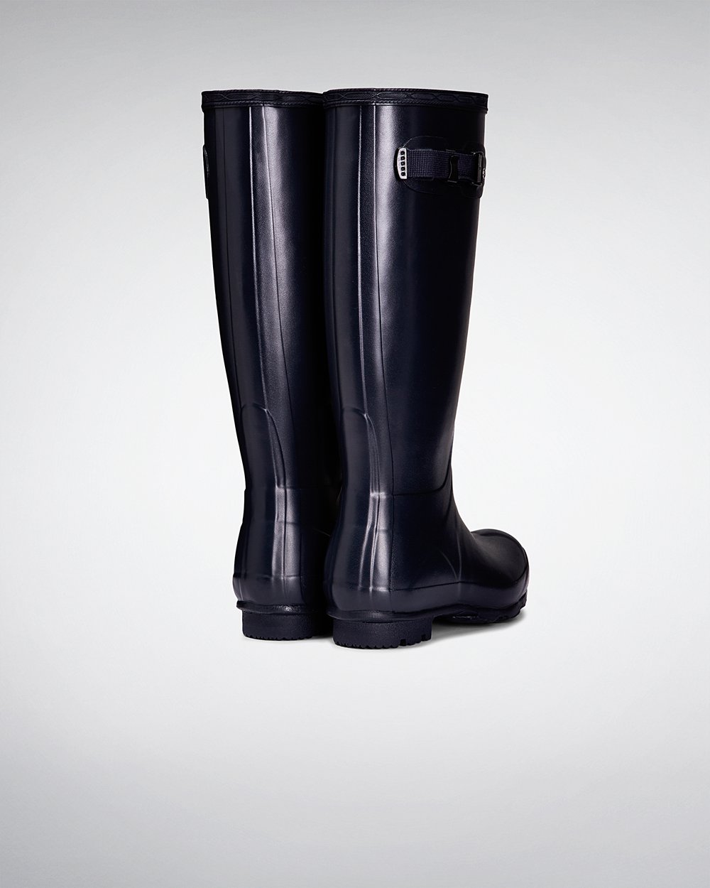 Womens Hunter Norris Field - Tall Rain Boots Navy - 4732-INAXE